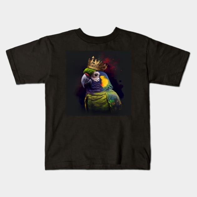 The Parrot King Kids T-Shirt by HIghlandkings